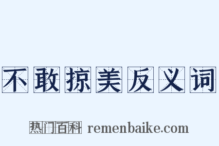 不敢掠美反义词是什么意思的图片